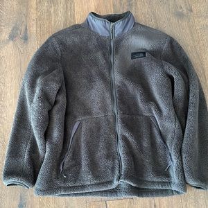 The North Face, XXL, full zip grey fleece jacket.